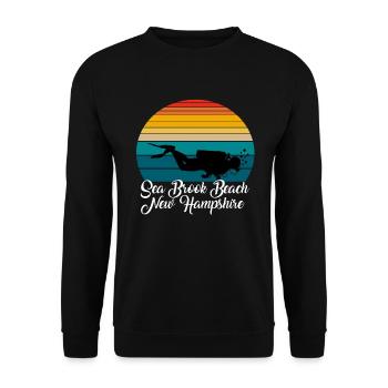 Sea Brook Beach New Hampshire Diving - Unisex Sweatshirt - black - Front - Alina (178cm) & Michal (187cm)