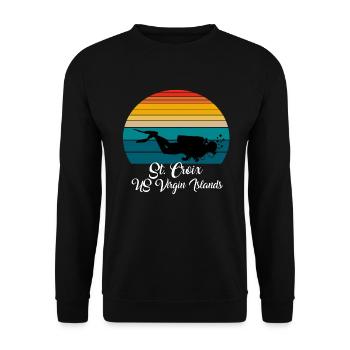St. Croix US Virgin Islands Diving - Unisex Sweatshirt - black - Front - Alina (178cm) & Michal (187cm)