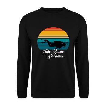 Tiger Beach Bahamas Plongée - Sweat-shirt Unisexe - noir - Devant - Alina (178cm) & Michal (187cm)