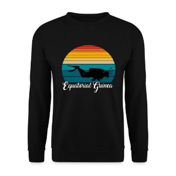 Equatorial Guinea Scuba Diving Poison - Unisex Sweatshirt - black - Front - Alina (178cm) & Michal (187cm)