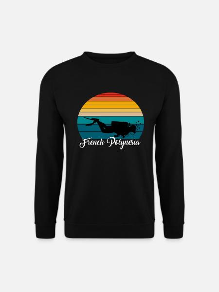 French Polynesia Scuba Diving Gift - Unisex Pullover - Schwarz