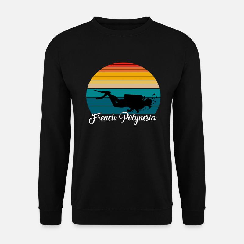 French Polynesia Scuba Diving Gift - Unisex Pullover - Schwarz