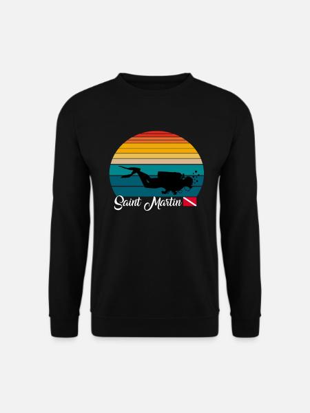 Saint Martin Plongée Sous-Marine Poison - Sweat-shirt Unisexe - noir