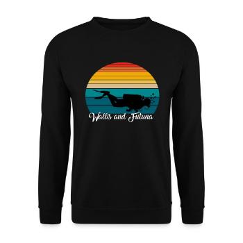 Wallis et Futuna Scuba Diving Gift - Sweat-shirt Unisexe - noir - Devant - Alina (178cm) & Michal (187cm)