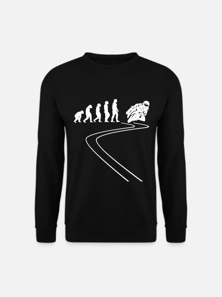 Motocycliste Moto Cyclomoteur Evolution Moto - Sweat-shirt Unisexe - noir