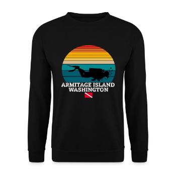 Armitage Island US Island Plongée sous-marine - Sweat-shirt Unisexe - noir - Devant - Alina (178cm) & Michal (187cm)