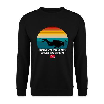 Debays Island Us Island Plongée sous-marine - Sweat-shirt Unisexe - noir - Devant - Alina (178cm) & Michal (187cm)