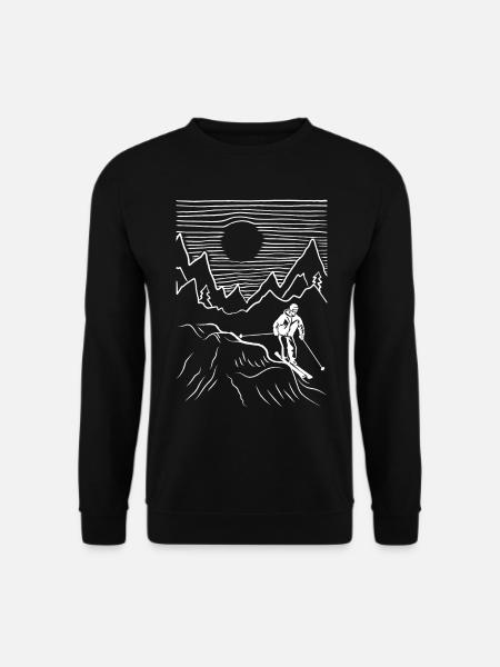 Skiing Skiing Skiing Skiing Skis - Unisex Sweatshirt - black