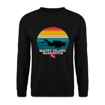 Maury Island US Island Diving - Unisex Sweatshirt - black - Front - Alina (178cm) & Michal (187cm)