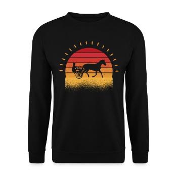 Harnais de chevaux de trot Chevaux de sport équestre - Sweat-shirt Unisexe - noir - Devant - Alina (178cm) & Michal (187cm)