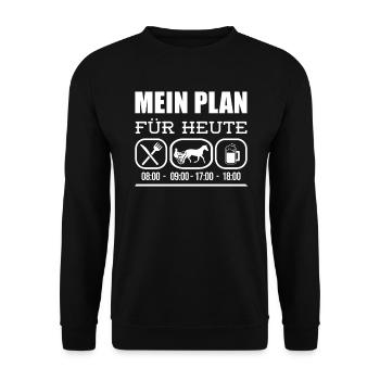 Trabrennpferd Trabrennsport Pferdesport Pferde - Unisex Pullover - Schwarz - Vorne - Alina (178cm) & Michal (187cm)