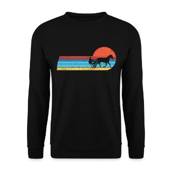 Harnais de chevaux de trot Chevaux de sport équestre - Sweat-shirt Unisexe - noir - Devant - Alina (178cm) & Michal (187cm)