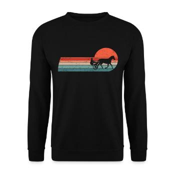 Harnais de chevaux de trot Chevaux de sport équestre - Sweat-shirt Unisexe - noir - Devant - Alina (178cm) & Michal (187cm)