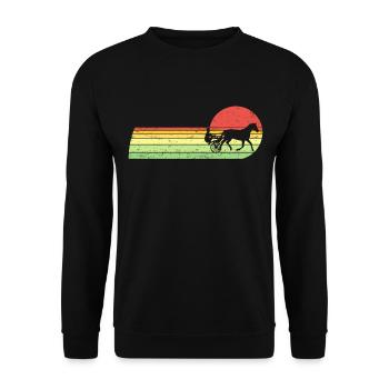 Harnais de chevaux de trot Chevaux de sport équestre - Sweat-shirt Unisexe - noir - Devant - Alina (178cm) & Michal (187cm)