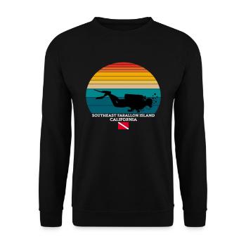 Plongée dans le sud-est de l’île farallon des États-Unis - Sweat-shirt Unisexe - noir - Devant - Alina (178cm) & Michal (187cm)