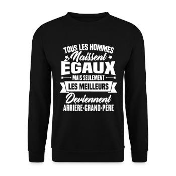 Les meilleurs hommes deviennent Arrière grand-père - Sweat-shirt Unisexe - noir - Devant - Alina (178cm) & Michal (187cm)