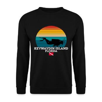 Keywaydin Island US Island Diving - Unisex Pullover - Schwarz - Vorne - Alina (178cm) & Michal (187cm)