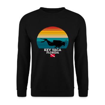 Key Vaca Us Island Plongée - Sweat-shirt Unisexe - noir - Devant - Alina (178cm) & Michal (187cm)