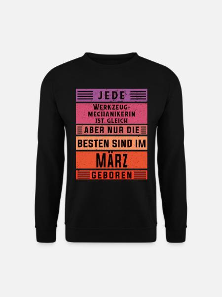 Mechaniker Geburtstag März geboren - Unisex Pullover - Schwarz
