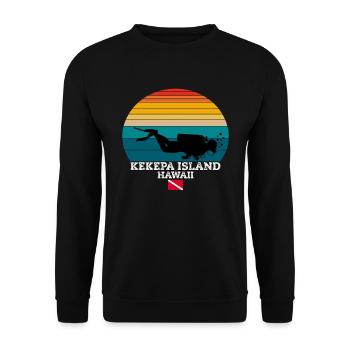 Kekepa Island US Island Diving - Unisex Sweatshirt - black - Front - Alina (178cm) & Michal (187cm)