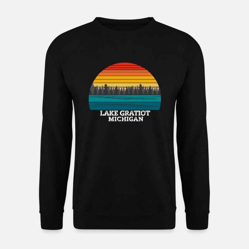 Lake Gratiot Michigan - Unisex Pullover - Schwarz