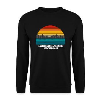 Lac Missaukee Michigan - Sweat-shirt Unisexe - noir - Devant - Alina (178cm) & Michal (187cm)