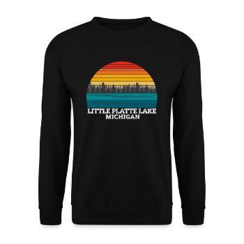 Little Platte Lake Michigan - Unisex Pullover - Schwarz - Vorne - Alina (178cm) & Michal (187cm)