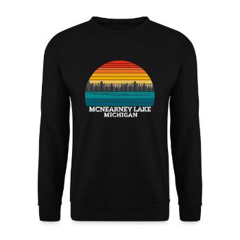 Lac McNearney, Michigan - Sweat-shirt Unisexe - noir - Devant - Alina (178cm) & Michal (187cm)