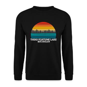 Third Fortune Lake Michigan - Unisex Sweatshirt - black - Front - Alina (178cm) & Michal (187cm)