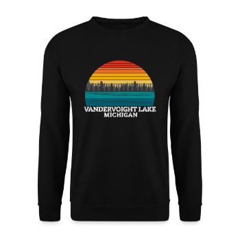 Vandervoight Lake Michigan - Unisex Pullover - Schwarz - Vorne - Alina (178cm) & Michal (187cm)