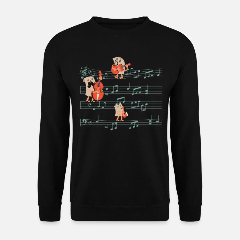 Gitarre Gitarristen Instrument Musik AKUSTISCHE - Unisex Pullover - Schwarz