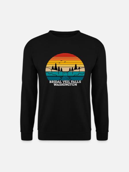 Bridal Veil Falls Washington - Unisex Sweatshirt - black
