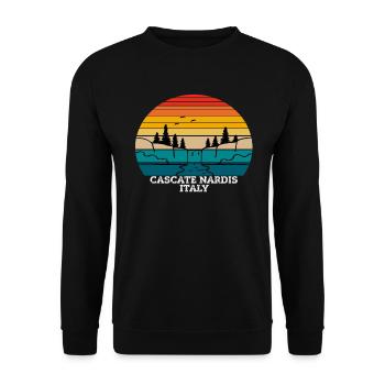 Cascate Nardis Italy - Unisex Sweatshirt - black - Front - Alina (178cm) & Michal (187cm)
