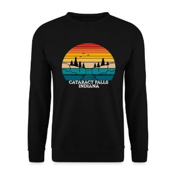 Cataract Falls Indiana - Unisex Sweatshirt - black - Front - Alina (178cm) & Michal (187cm)