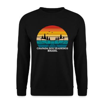 Chapada dos Veadeiros Brasil - Unisex Pullover - Schwarz - Vorne - Alina (178cm) & Michal (187cm)