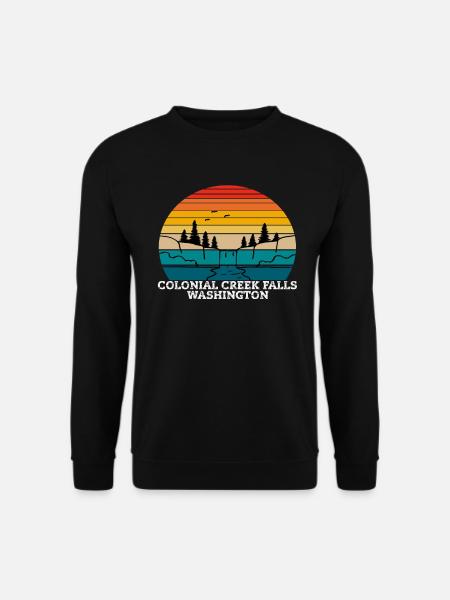 Colonial Creek Falls Washington - Unisex Sweatshirt - black