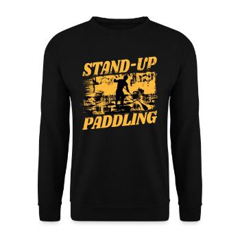 SUP paddle paddle Stand Up Paddle Surf - Sweat-shirt Unisexe - noir - Devant - Alina (178cm) & Michal (187cm)