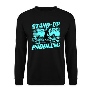 SUP paddle paddle Stand Up Paddle Surf - Sweat-shirt Unisexe - noir - Devant - Alina (178cm) & Michal (187cm)