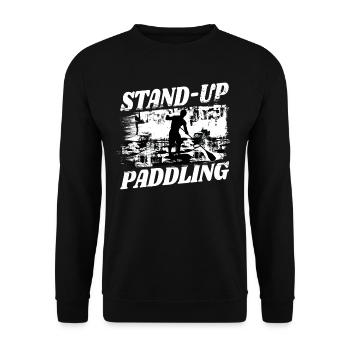 SUP paddle paddle Stand Up Paddle Surf - Sweat-shirt Unisexe - noir - Devant - Alina (178cm) & Michal (187cm)