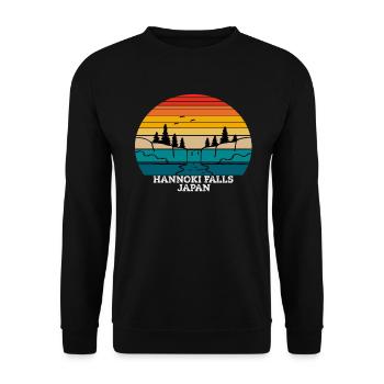 Hannoki Falls Japan - Unisex Sweatshirt - black - Front - Alina (178cm) & Michal (187cm)