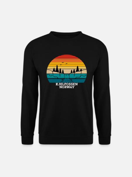 Kjelfossen Norway - Unisex Pullover - Schwarz