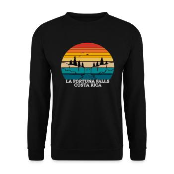 La Fortuna Falls Costa Rica - Unisex Sweatshirt - black - Front - Alina (178cm) & Michal (187cm)