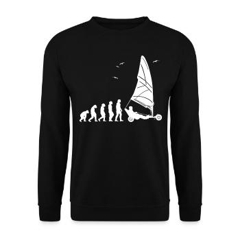 Beach Sailing Windracer Land Sailers Land Sailors - Unisex Sweatshirt - black - Front - Alina (178cm) & Michal (187cm)