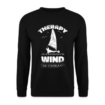 Beach Sailing Windracer Land Sailers Land Sailors - Unisex Sweatshirt - black - Front - Alina (178cm) & Michal (187cm)