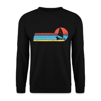 Plage Voile Windracer Land Sailers Land Sailors - Sweat-shirt Unisexe - noir - Devant - Alina (178cm) & Michal (187cm)