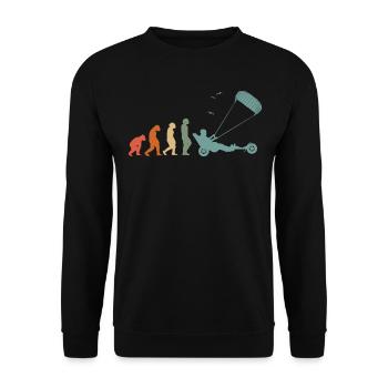 Strand-Kite Windracer Land-Kite Kite-Strandsegler - Unisex Pullover - Schwarz - Vorne - Alina (178cm) & Michal (187cm)