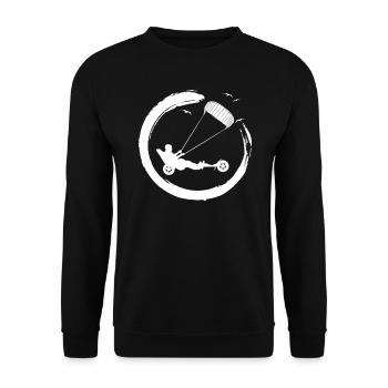 Strand-Kite Windracer Land-Kite Kite-Strandsegler - Unisex Pullover - Schwarz - Vorne - Alina (178cm) & Michal (187cm)
