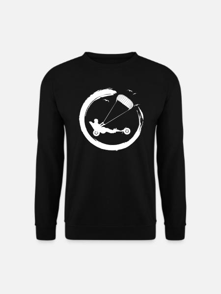 Strand-Kite Windracer Land-Kite Kite-Strandsegler - Unisex Pullover - Schwarz