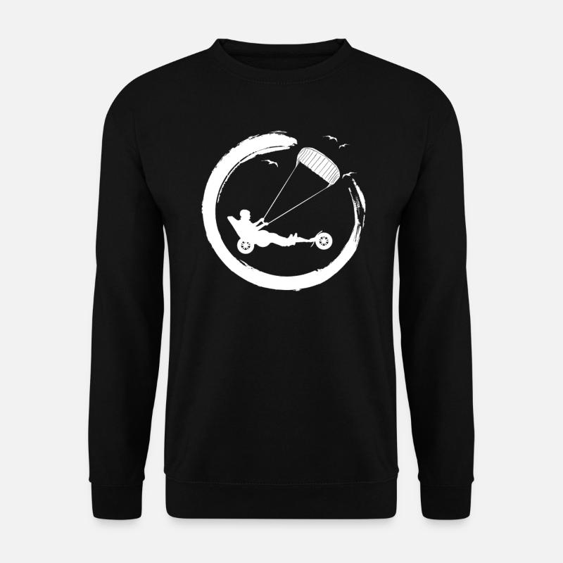 Strand-Kite Windracer Land-Kite Kite-Strandsegler - Unisex Pullover - Schwarz