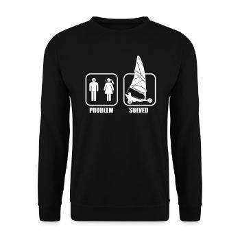 Plage Voile Windracer Land Sailers Land Sailors - Sweat-shirt Unisexe - noir - Devant - Alina (178cm) & Michal (187cm)